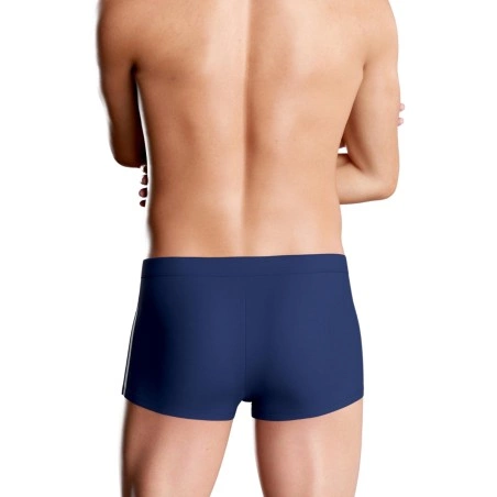 BOXER DE BAIN A RAYURES LATERALES BLEU IM1924L4300 - IMPETUS