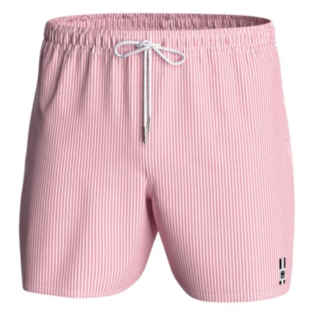 SHORT DE BAIN A RAYURES ROSE IM1940M3100 - IMPETUS