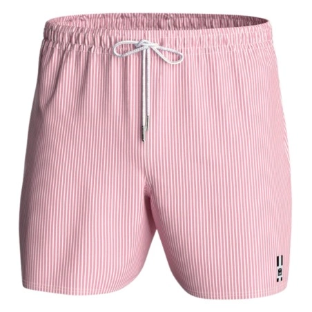 SHORT DE BAIN A RAYURES ROSE IM1940M3100 - IMPETUS
