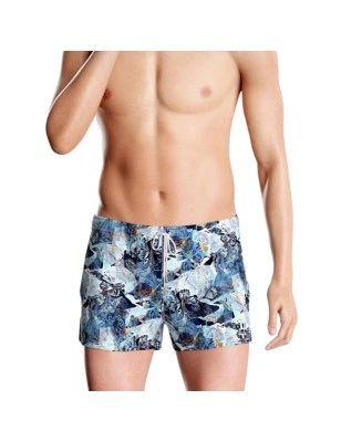 SHORT DE BAIN A MOTIF TROPICAL BLEU IM1930N2200 - IMPETUS