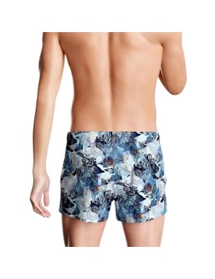 SHORT DE BAIN A MOTIF TROPICAL BLEU IM1930N2200 - IMPETUS