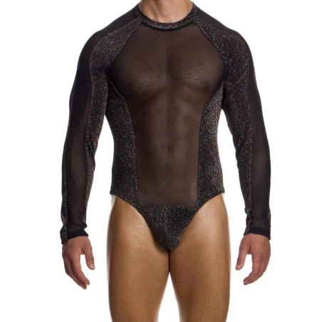 BODY DELUSION EN TULLE NOIR ET PAILLETTES 02581 - MODUS VIVENDI
