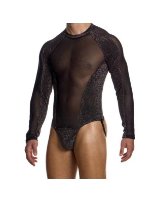 BODY DELUSION EN TULLE NOIR ET PAILLETTES 02581 - MODUS VIVENDI