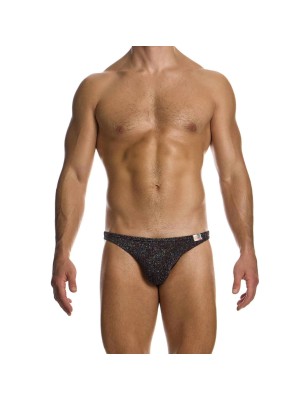 SLIP TAILLE BASSE DELUSION NOIR ET PAILLETTES 02514 - MODUS VIVENDI