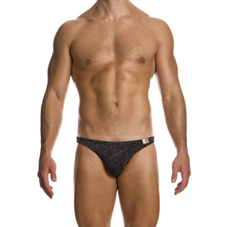 SLIP TAILLE BASSE DELUSION NOIR ET PAILLETTES 02514 - MODUS VIVENDI