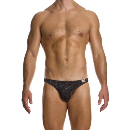 SLIP TAILLE BASSE DELUSION NOIR ET PAILLETTES 02514 - MODUS VIVENDI