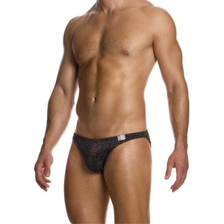 SLIP TAILLE BASSE DELUSION NOIR ET PAILLETTES 02514 - MODUS VIVENDI