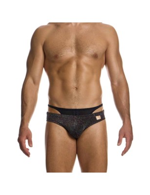 PACK STRING + SLIP  DELUSION NOIR ET PAILLETTES 02512 - MODUS VIVENDI