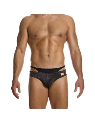 PACK STRING + SLIP  DELUSION NOIR ET PAILLETTES 02512 - MODUS VIVENDI