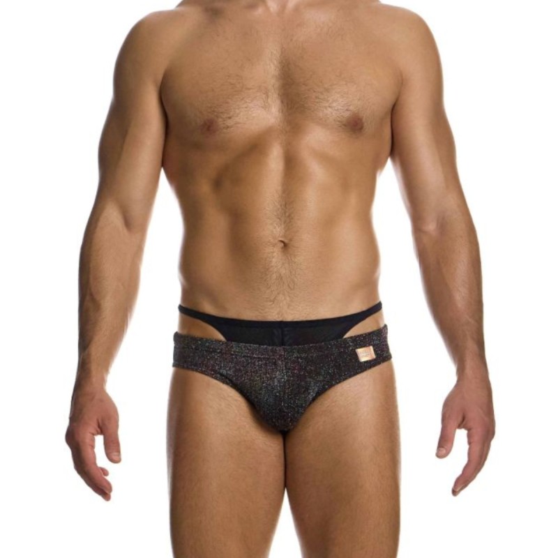 PACK STRING + SLIP  DELUSION NOIR ET PAILLETTES 02512 - MODUS VIVENDI