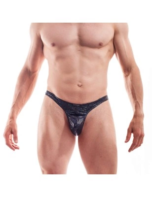 STRING BLACKJACK DISCO HOLOGRAPHIQUE BLEU - S001-0D - WOJOER