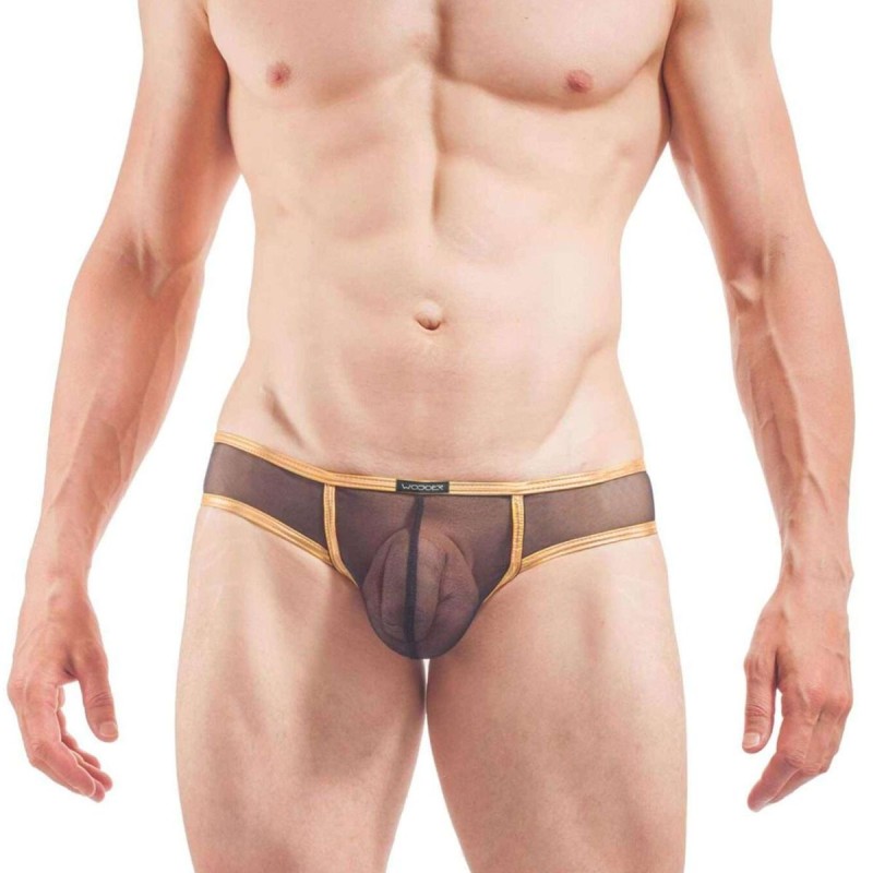 MINI SLIP HIPSTER GOLDEDITION NOIR ET OR - P702-0D - WOJOER