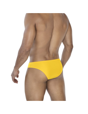 MINI SLIP SPANDEX JAUNE FLUO C4MSPX01 - CUT4MEN