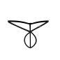 STRING CROSSED SPANDEX CUIR NOIR C4MSPX24 - CUT4MEN
