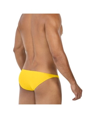 SLIP TAILLE BASSE  BULGE SPANDEX JAUNE FLUO C4MSPXBUL01 - CUT4MEN