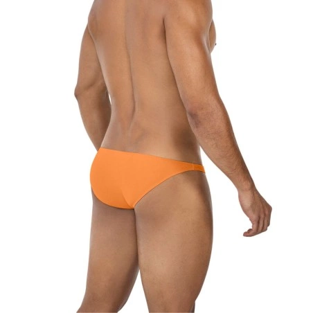 SLIP TAILLE BASSE  BULGE SPANDEX ORANGE/CUIVRE C4MSPXBUL01 - CUT4MEN