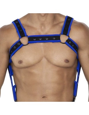 HARNAIS NEON BLEU ELECTRIQUE H4RNESS05 - CUT4MEN