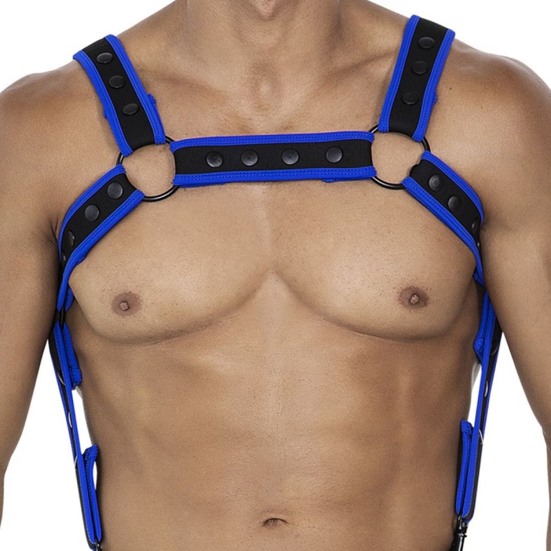 HARNAIS NEON BLEU ELECTRIQUE H4RNESS05 - CUT4MEN