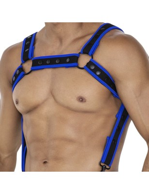 HARNAIS NEON BLEU ELECTRIQUE H4RNESS05 - CUT4MEN