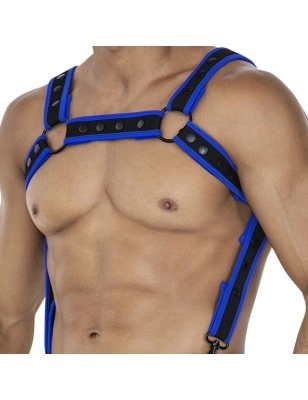 HARNAIS NEON BLEU ELECTRIQUE H4RNESS05 - CUT4MEN