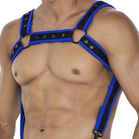 HARNAIS NEON BLEU ELECTRIQUE H4RNESS05 - CUT4MEN