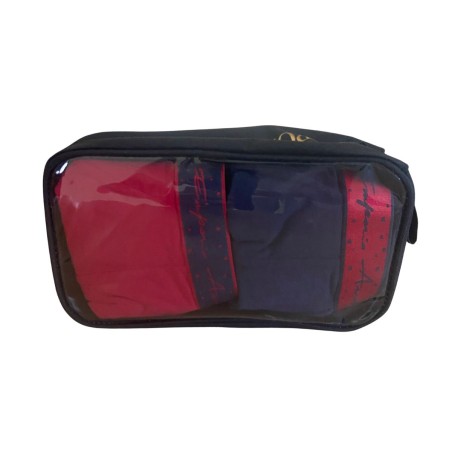 COFFRET DE DEUX SLIPS STRETCH COTON MARINE/ROUGE  - EMPORIO ARMANI