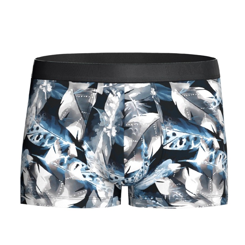 BOXER IMPRIME PLUME LYOCELL BLEU 1221N8300 - IMPETUS BOXER IMPRIME PLUME LYOCELL BLEU 1221N8300 - IMPETUS