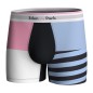 BOXER  BLOC RAYURES BLEU/ROSE/BLANC - EP1221H7400 - EDEN PARK