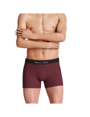 BOXER UNI EN COTON BORDEAUX  - EP1221H7700 - EDEN PARK