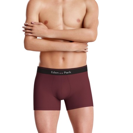 BOXER UNI EN COTON BORDEAUX  - EP1221H7700 - EDEN PARK