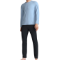 PYJAMA LONG BLEU EN COTON EP1551H8100 - EDEN PARK