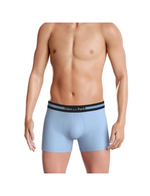 PACK DE TROIS BOXERS UNIS EN COTON BLEU/MARINE/GRIS - EP1221H75P3 - EDEN PARK