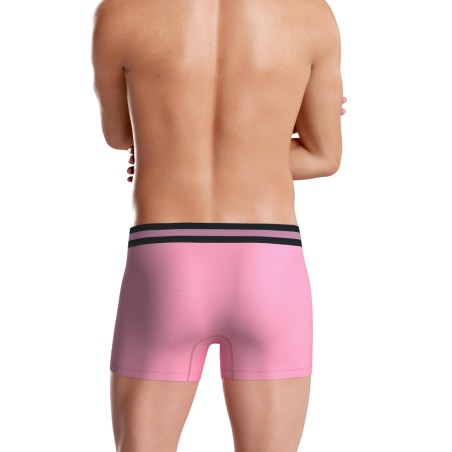 PACK DE TROIS BOXERS UNIS EN COTON ROSE/MARINE/GRIS - EP1221H75P3- EDEN PARK