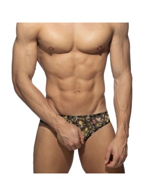 SLIP BIKINI GARDEN CITRON NOIR AD1371 - ADDICTED