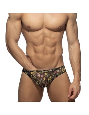 SLIP BIKINI GARDEN CITRON NOIR AD1371 - ADDICTED