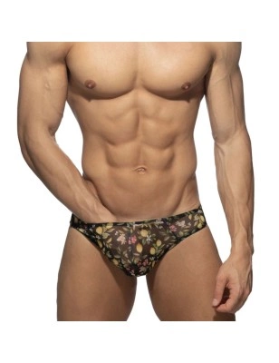 SLIP BIKINI GARDEN CITRON NOIR AD1371 - ADDICTED