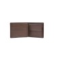 PORTEFEUILLE ICONE HORIZONTAL TOILE ENDUITE / CUIR MARRON - CHABRAND