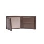 PORTEFEUILLE ICONE HORIZONTAL TOILE ENDUITE / CUIR MARRON - CHABRAND
