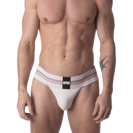 JOCK STRAP PRIDE PROUD BLANC 92131 - BARCODE
