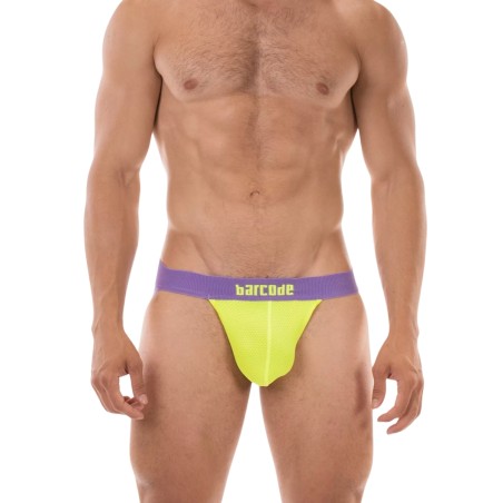 JOCKSTRAP ARLO JAUNE FLUO ET VIOLET 92509 - BARCODE