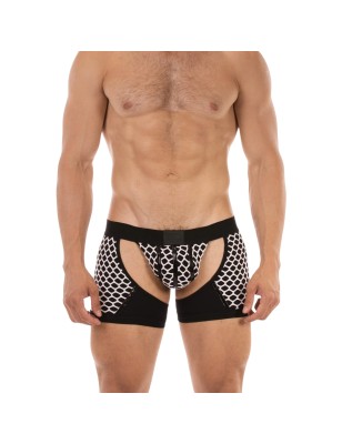 BOXER FILET REVO BLANC ET NOIR 92504 - BARCODE