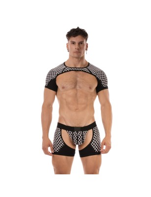 SHOULDER HARNESS RIBO NOIR ET BLANC 92506 - BARCODE