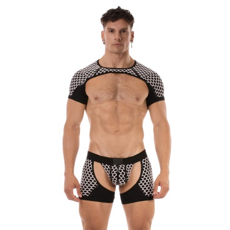 SHOULDER HARNESS RIBO NOIR ET BLANC 92506 - BARCODE