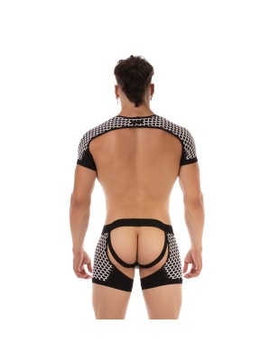 SHOULDER HARNESS RIBO NOIR ET BLANC 92506 - BARCODE