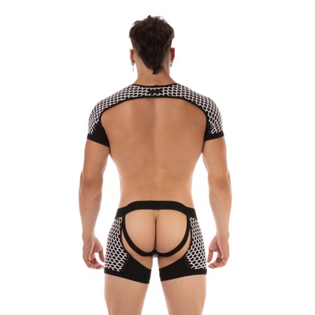 SHOULDER HARNESS RIBO NOIR ET BLANC 92506 - BARCODE