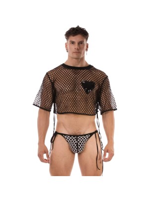 CROP TOP RULI FILET NOIR 92507 - BARCODE BERLIN