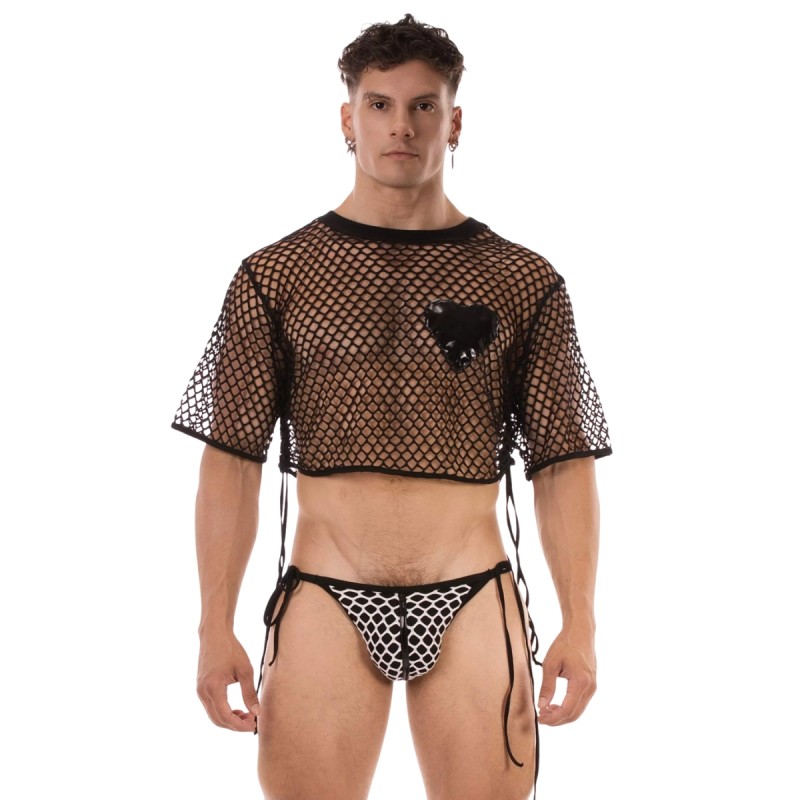 CROP TOP RULI FILET NOIR 92507 - BARCODE BERLIN