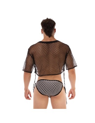 CROP TOP RULI FILET NOIR 92507 - BARCODE BERLIN