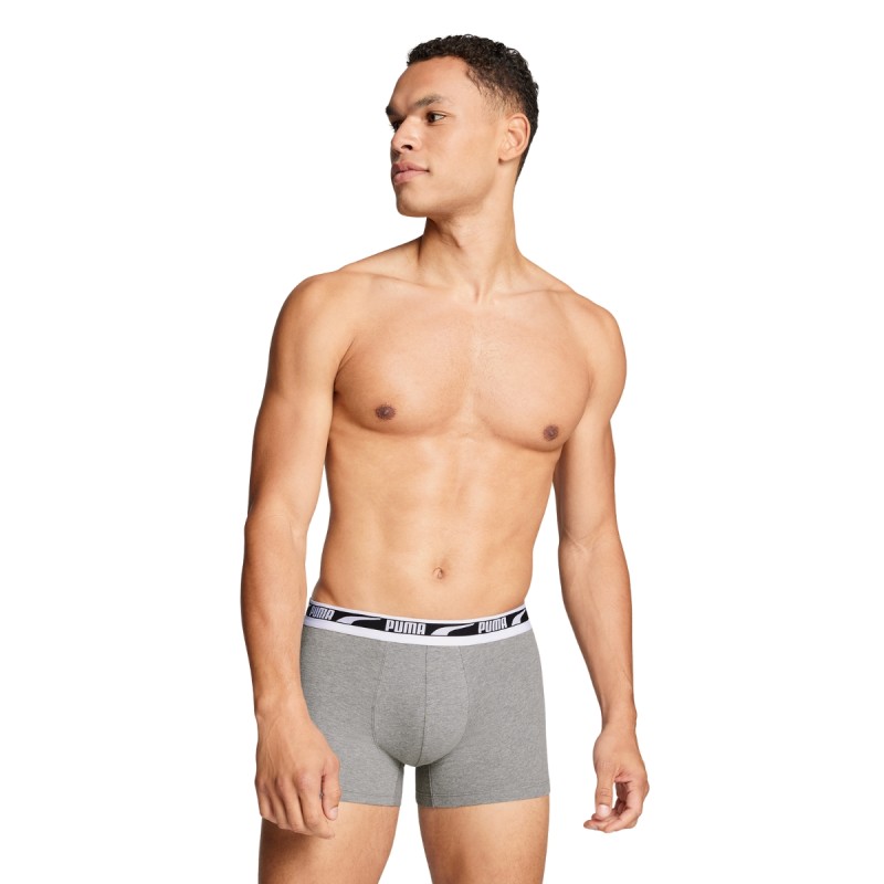 PACK DE 2 BOXERS BASICS EVERYDAY GRIS ET NOIR 701226392 - PUMA