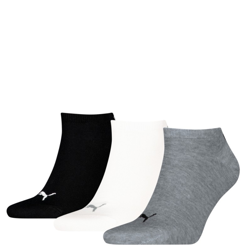 LOT DE 3 PAIRES CHAUSSETTES INVISIBLES GRIS/BLANC/NOIR 701231277 - PUMA LOT DE 3 PAIRES CHAUSSETTES INVISIBLES GRIS/BLANC/NOIR 701231277 - PUMA